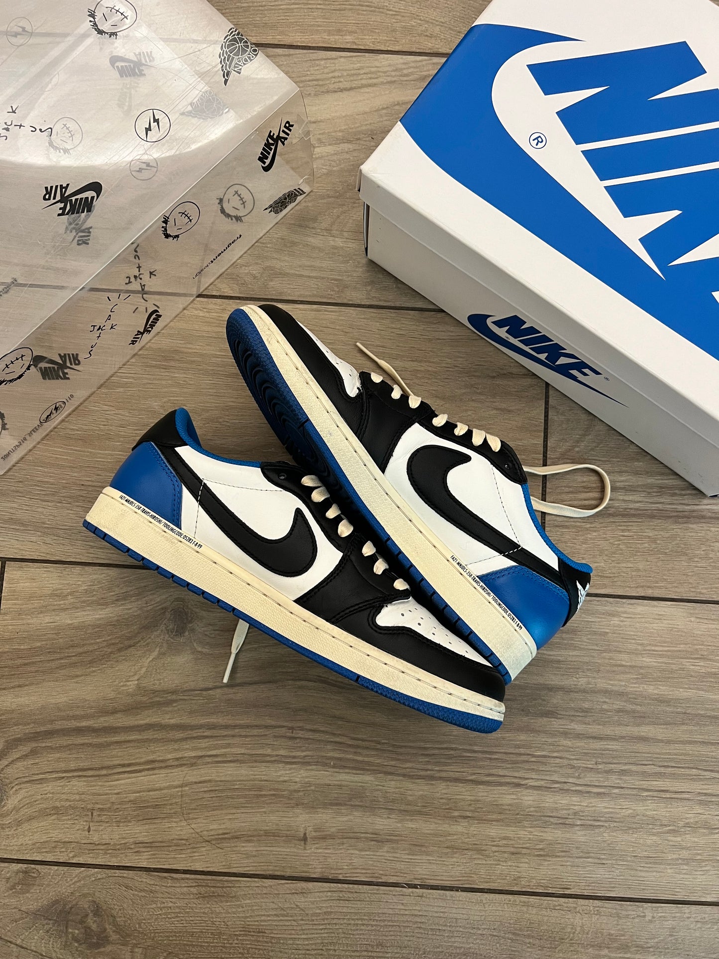 Jordan 1 Low Travis Scott Fragment - taglia 42 used