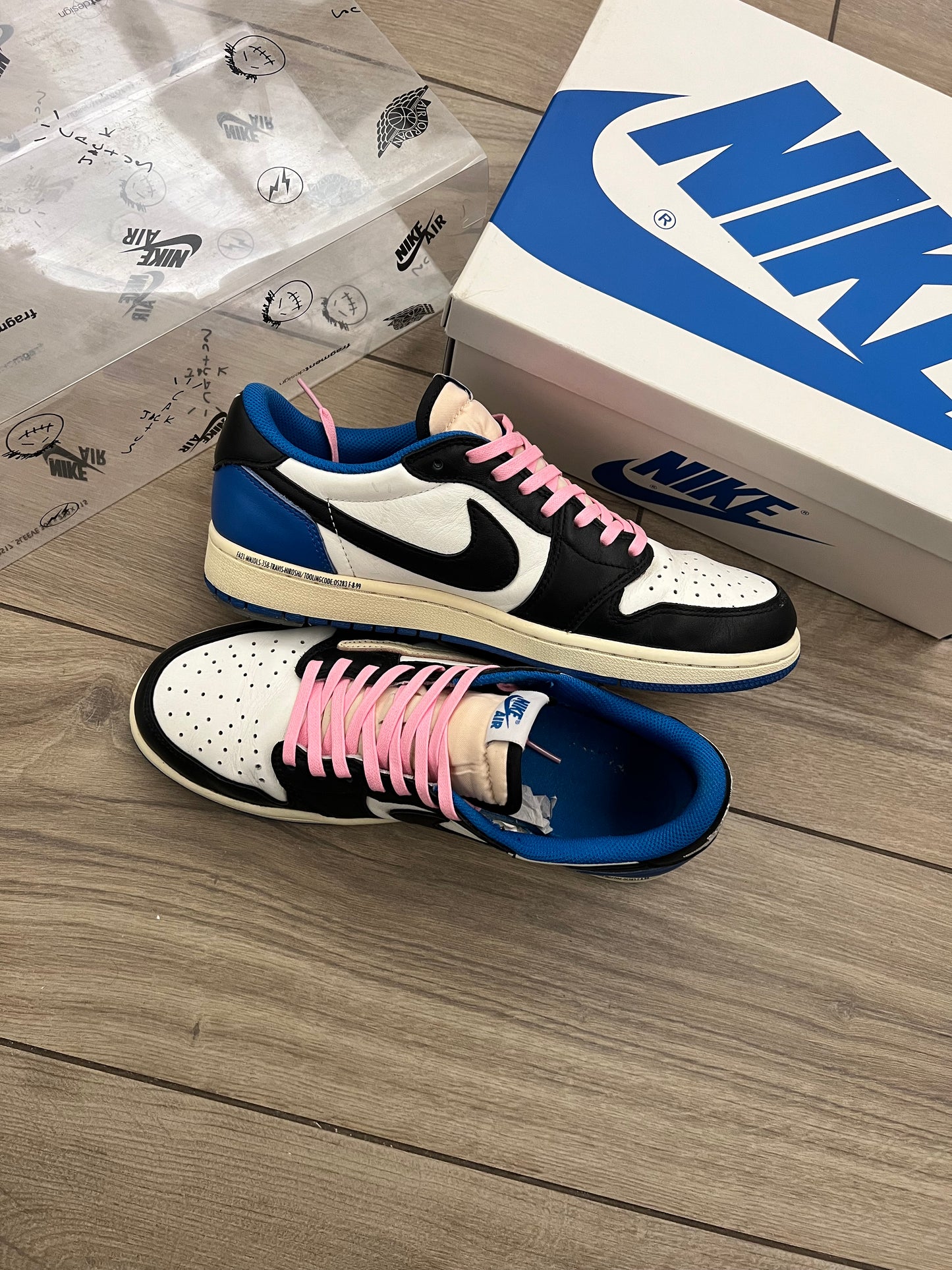Jordan 1 Low Travis Scott Fragment - taglia 43 used