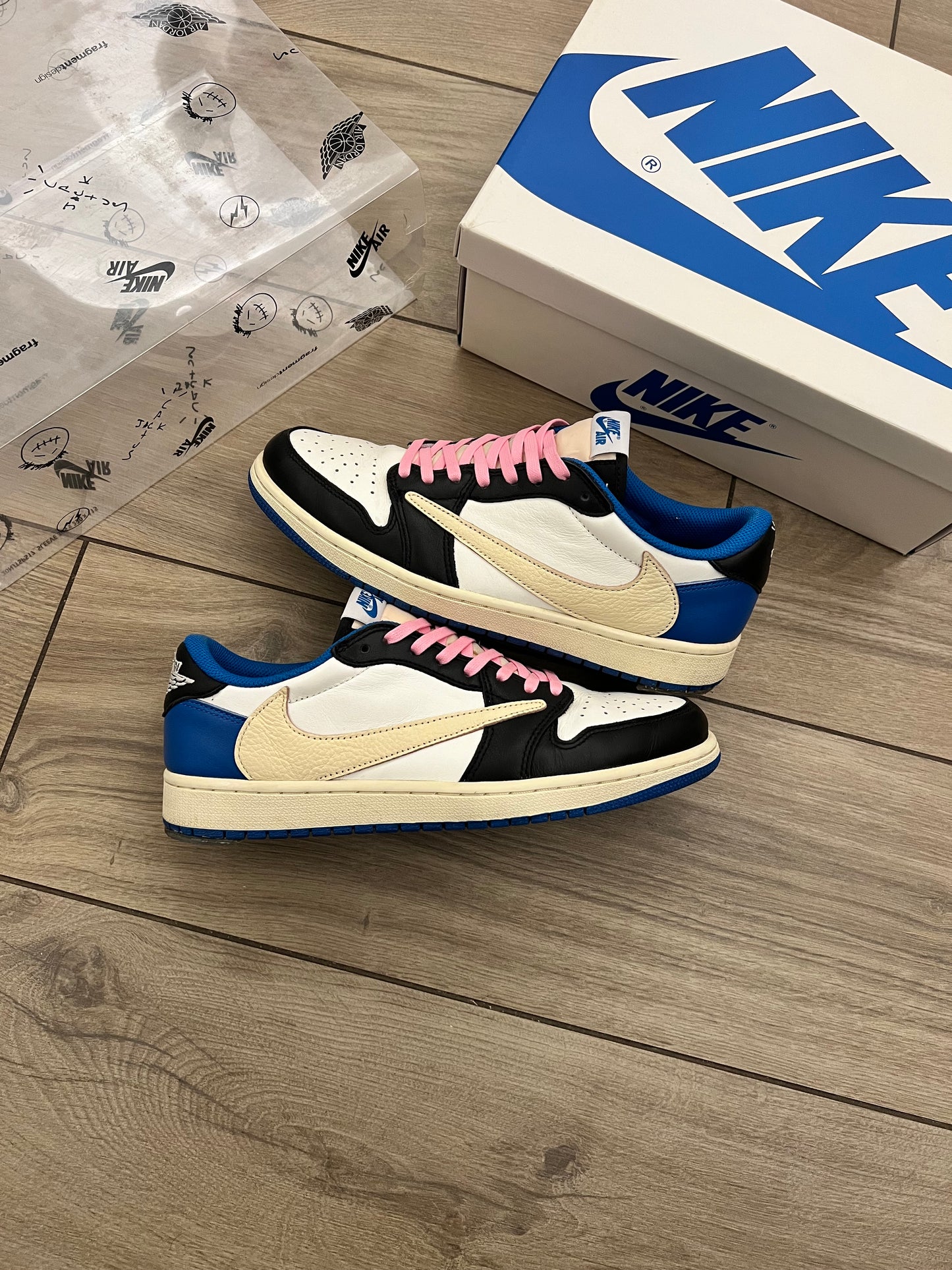 Jordan 1 Low Travis Scott Fragment - taglia 43 used