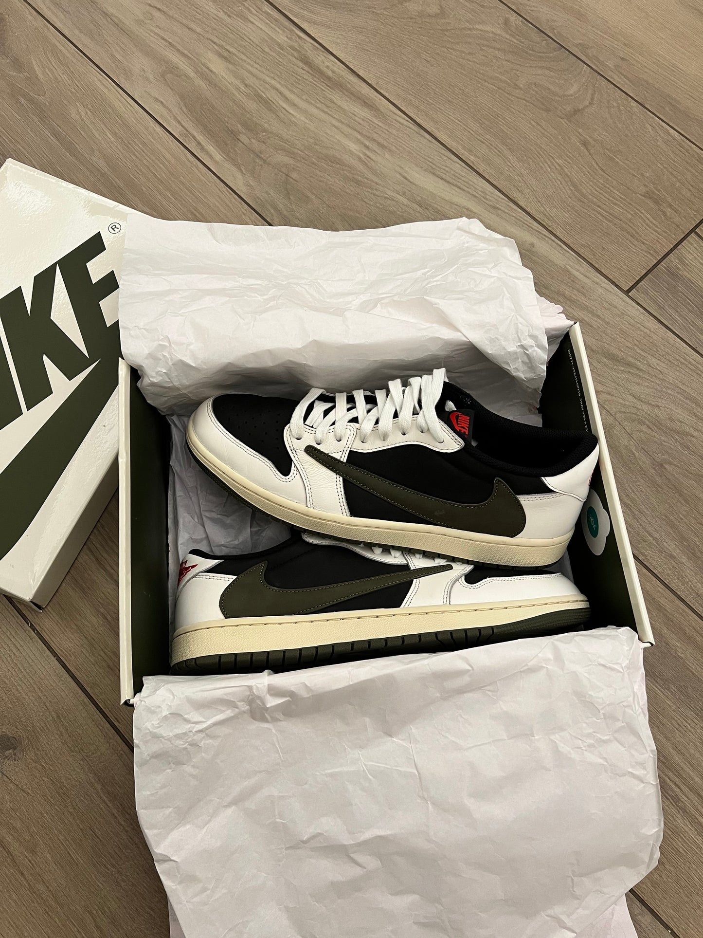 Jordan 1 Low Travis Scott Olive - taglia 45,5 used