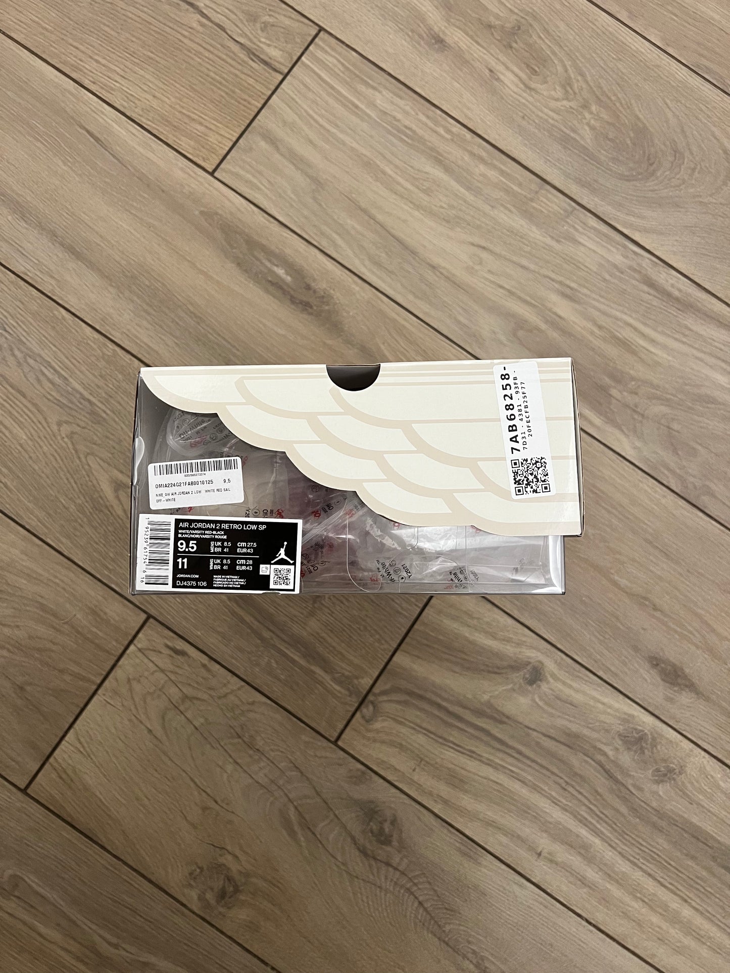 Jordan 2 Low Off White Red - brand new