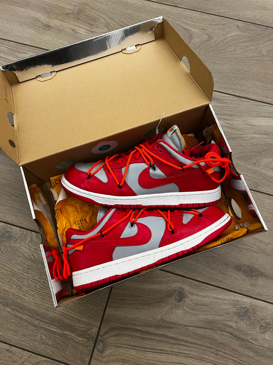 Dunk Low Off White University Red - taglia 43 used