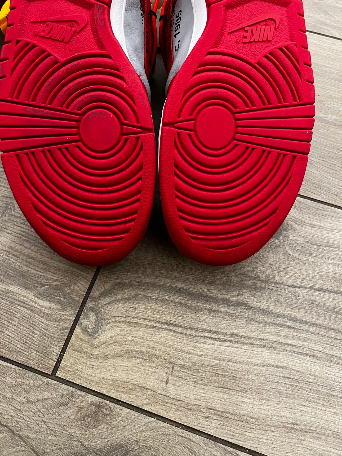 Dunk Low Off White University Red - taglia 43 used