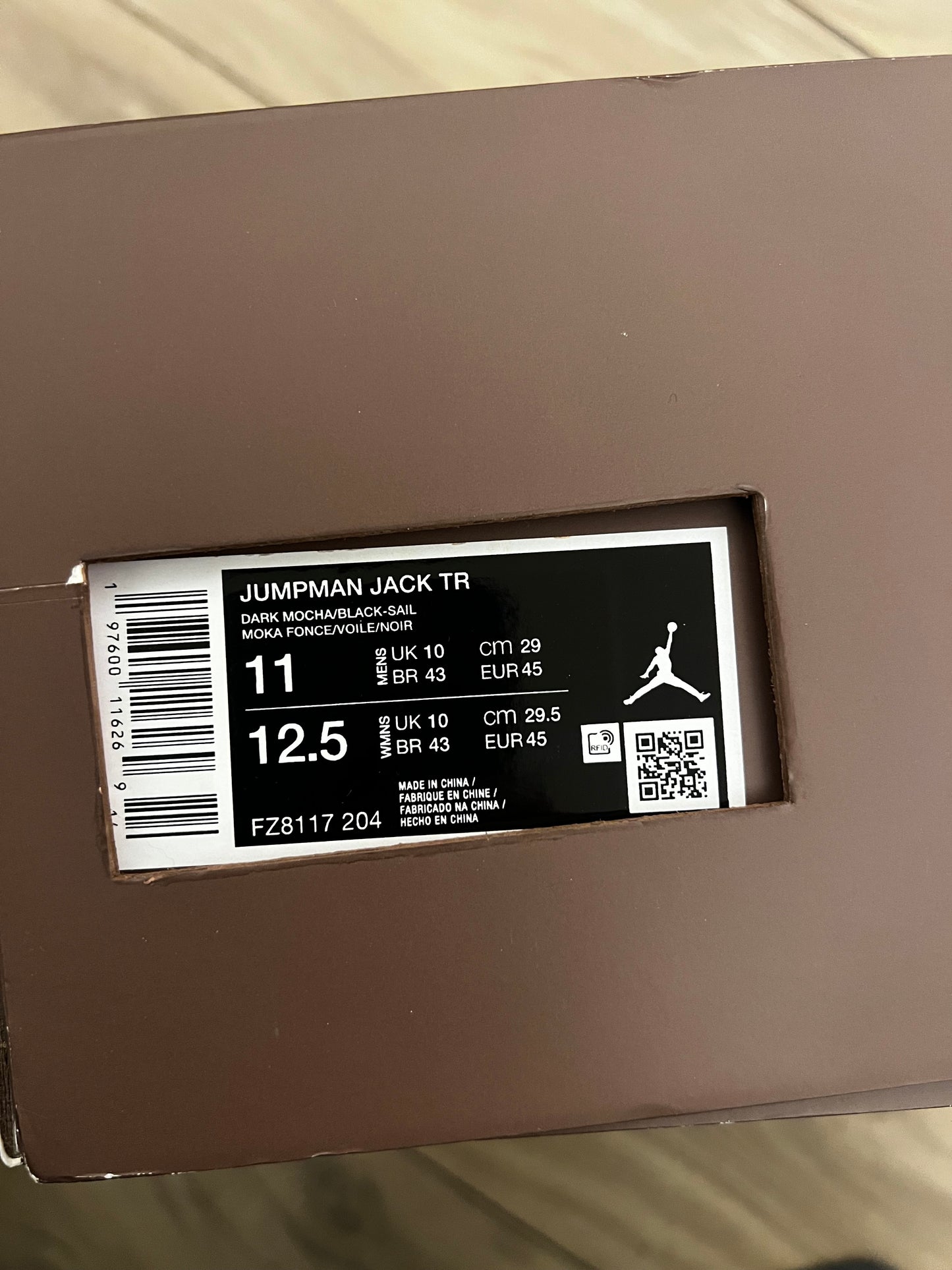 Travis Scott Jumpman Jack Dark Mocha - brand new w exclusive box