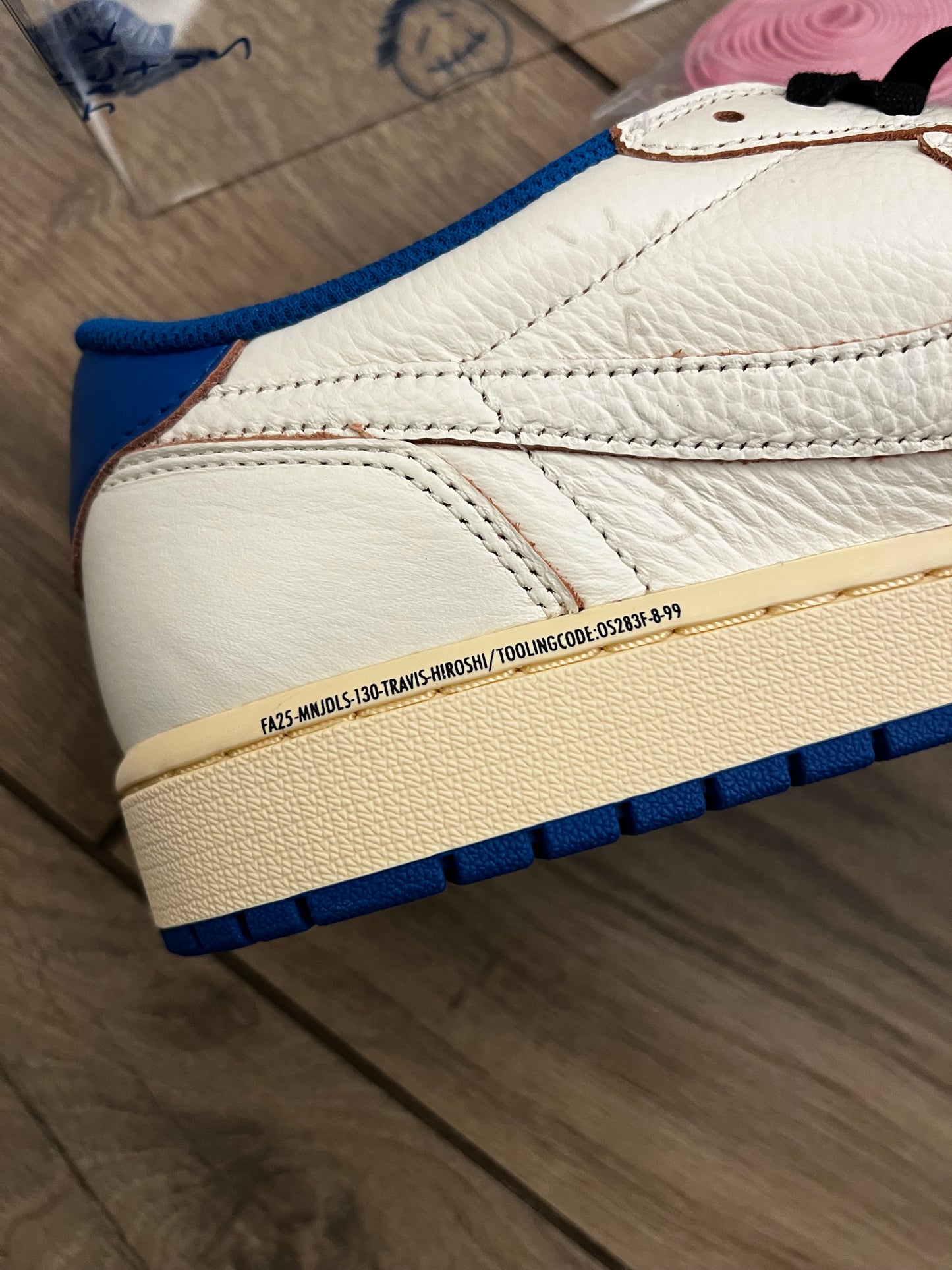 Jordan 1 Low Travis Scott Fragment 'Sail Military Blue' - brand new