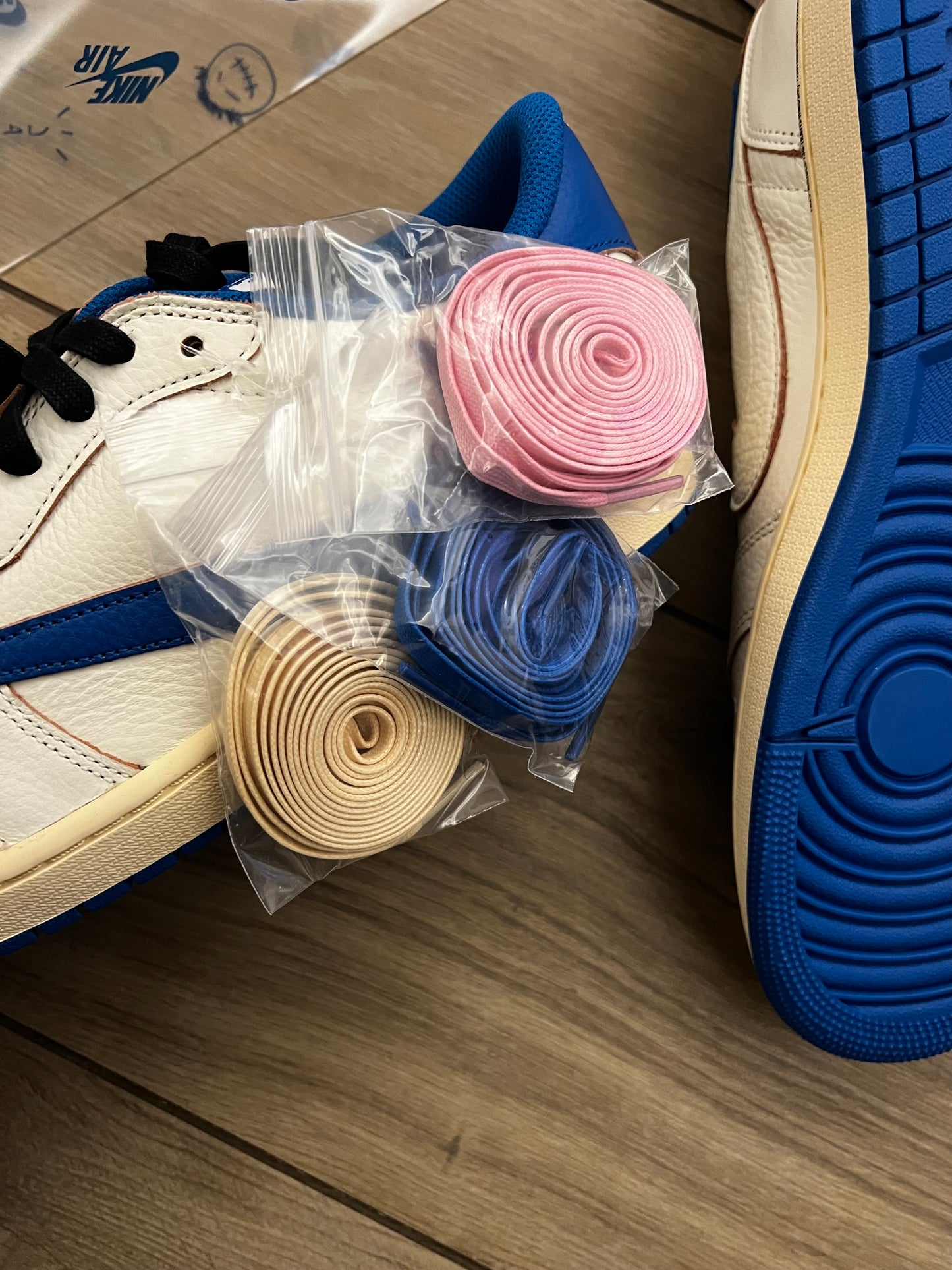 Jordan 1 Low Travis Scott Fragment 'Sail Military Blue' - brand new