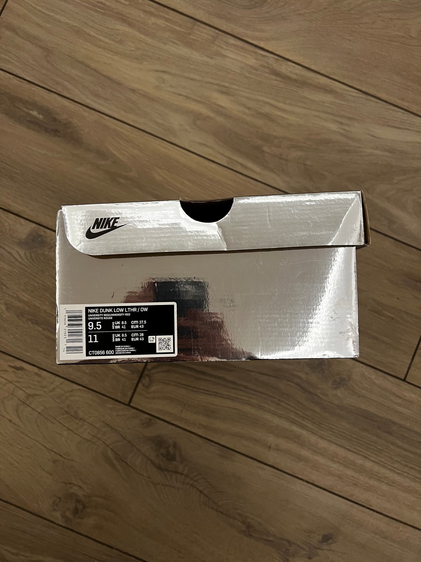 Dunk Low Off White University Red - taglia 43 used