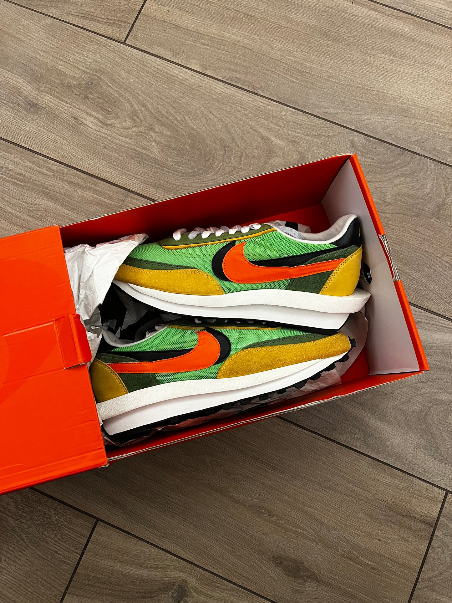Sacai x Nike LDWaffle 'Green Gusto' - brand new