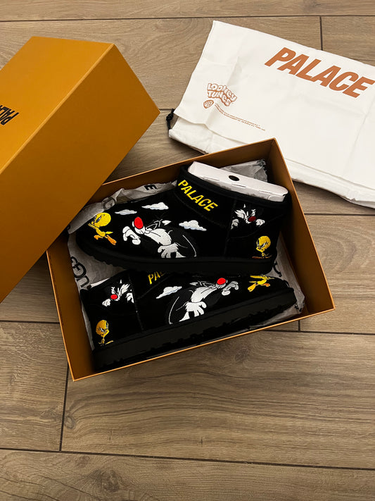 Palace x Looney Tunes x UGG Classic Ultra Mini Boot 'Black' - brand new