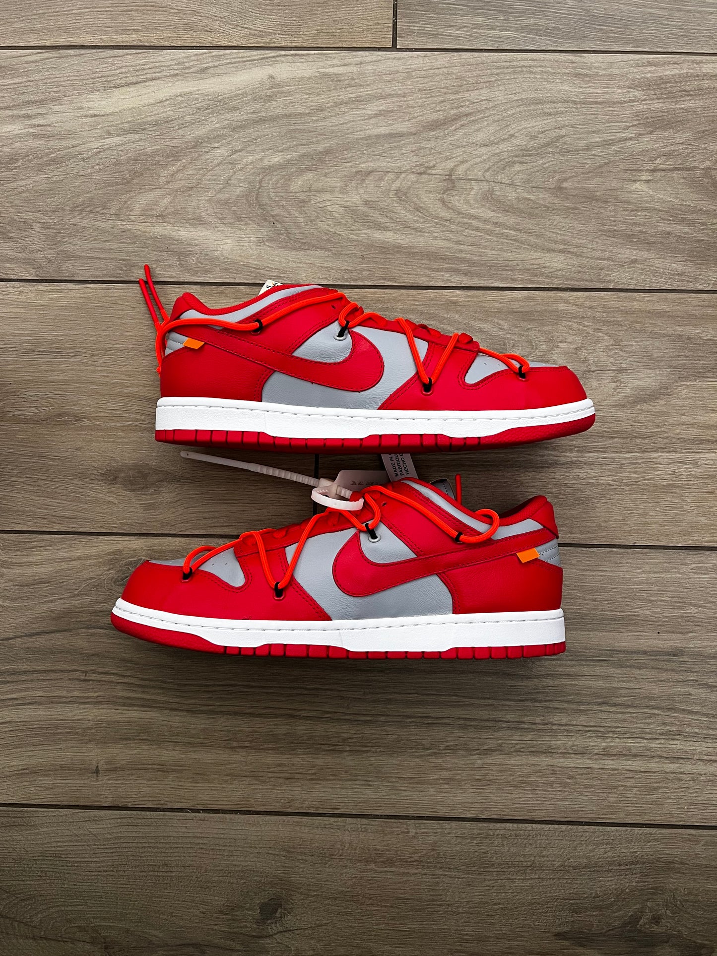 Dunk Low Off White University Red - brand new