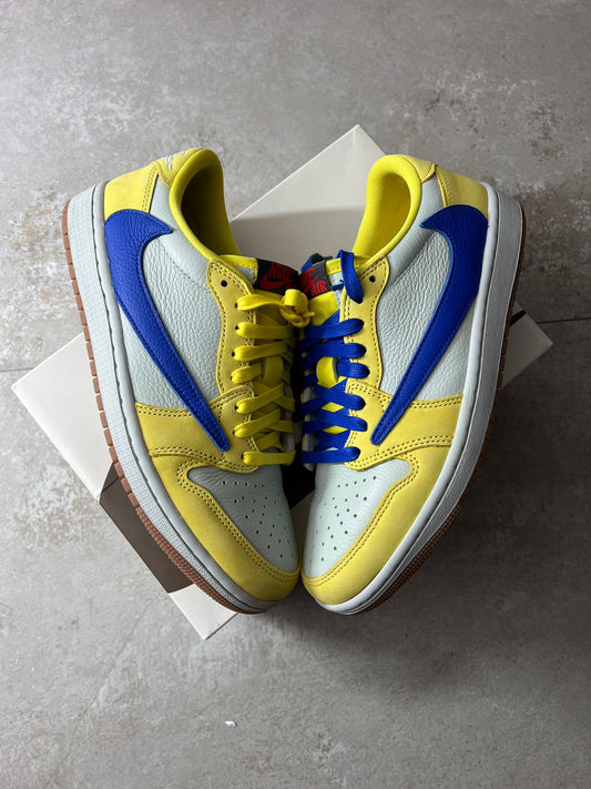 Jordan 1 low x Travis Scott Canary Yellow - taglia 40,5 (USATO)