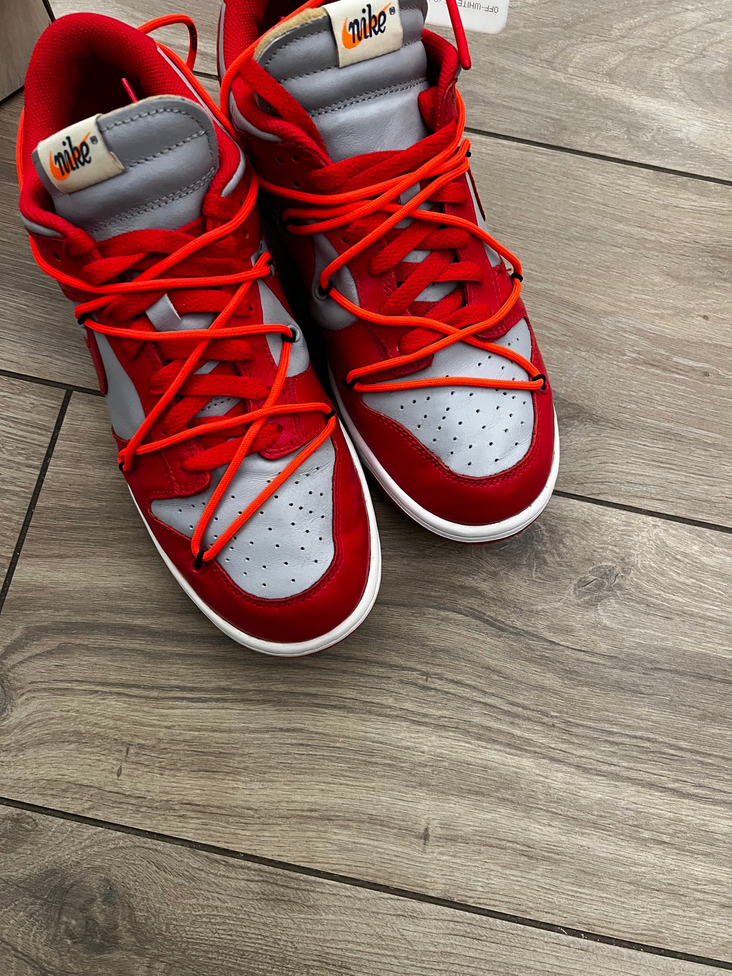 Dunk Low Off White University Red - taglia 43 used