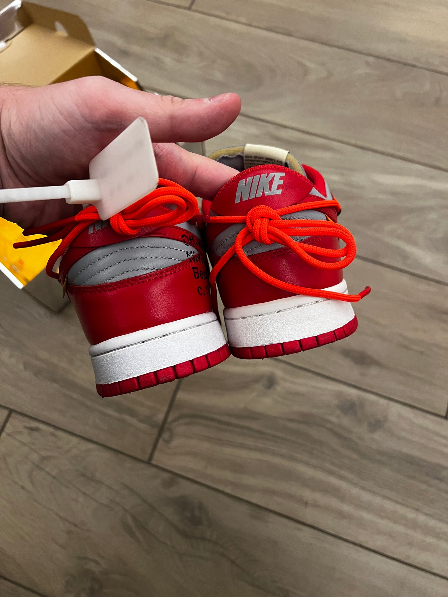 Dunk Low Off White University Red - taglia 43 used