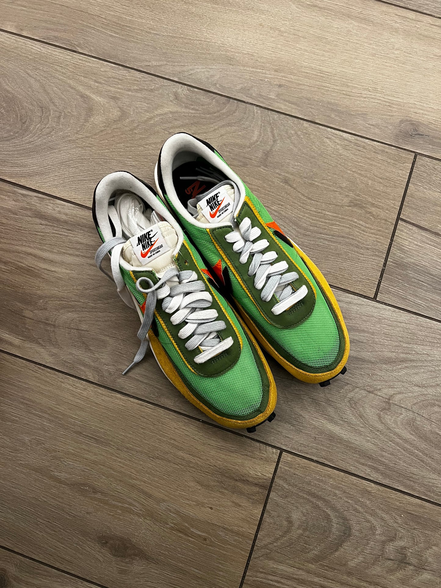 Sacai x Nike LDWaffle 'Green Gusto' - brand new