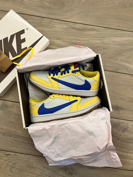 Jordan 1 Low Travis Scott Canary Yellow - taglia 40,5 used