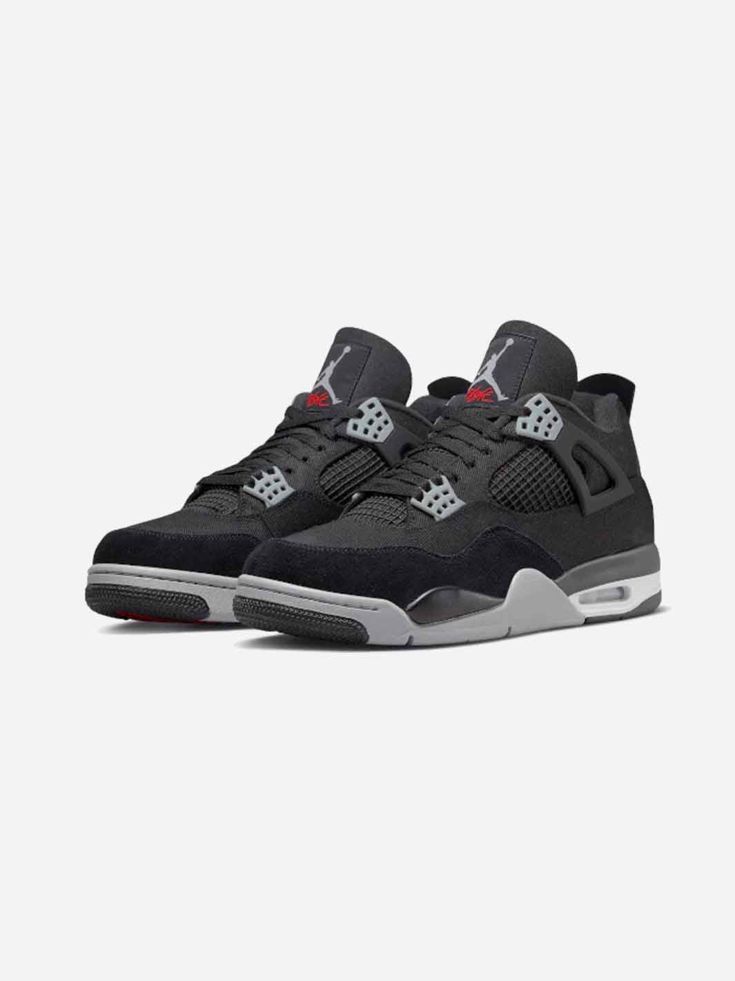 JORDAN 4 BLACK CANVAS