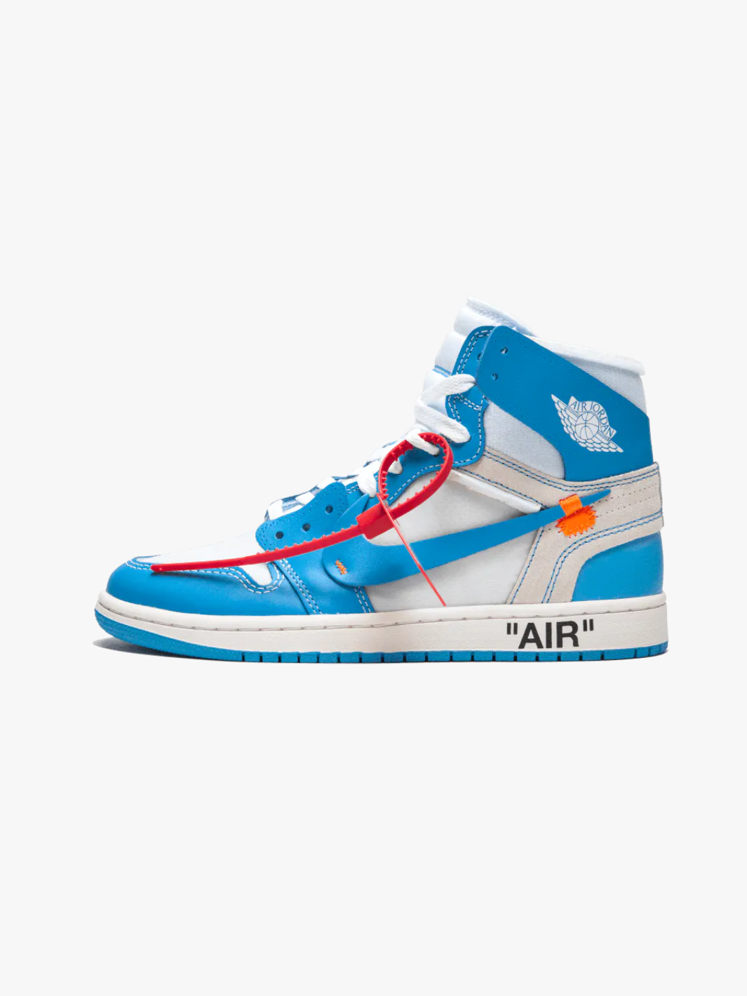 JORDAN 1 HIGH X OFF WHITE UNIVERSITY BLUE UNC