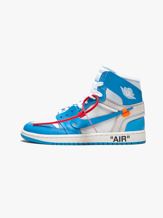 JORDAN 1 HIGH X OFF WHITE UNIVERSITY BLUE UNC